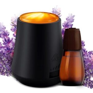 Air Wick Black Aroma Diffuser with 4 x Refills of Lavender & Almond Bosson
